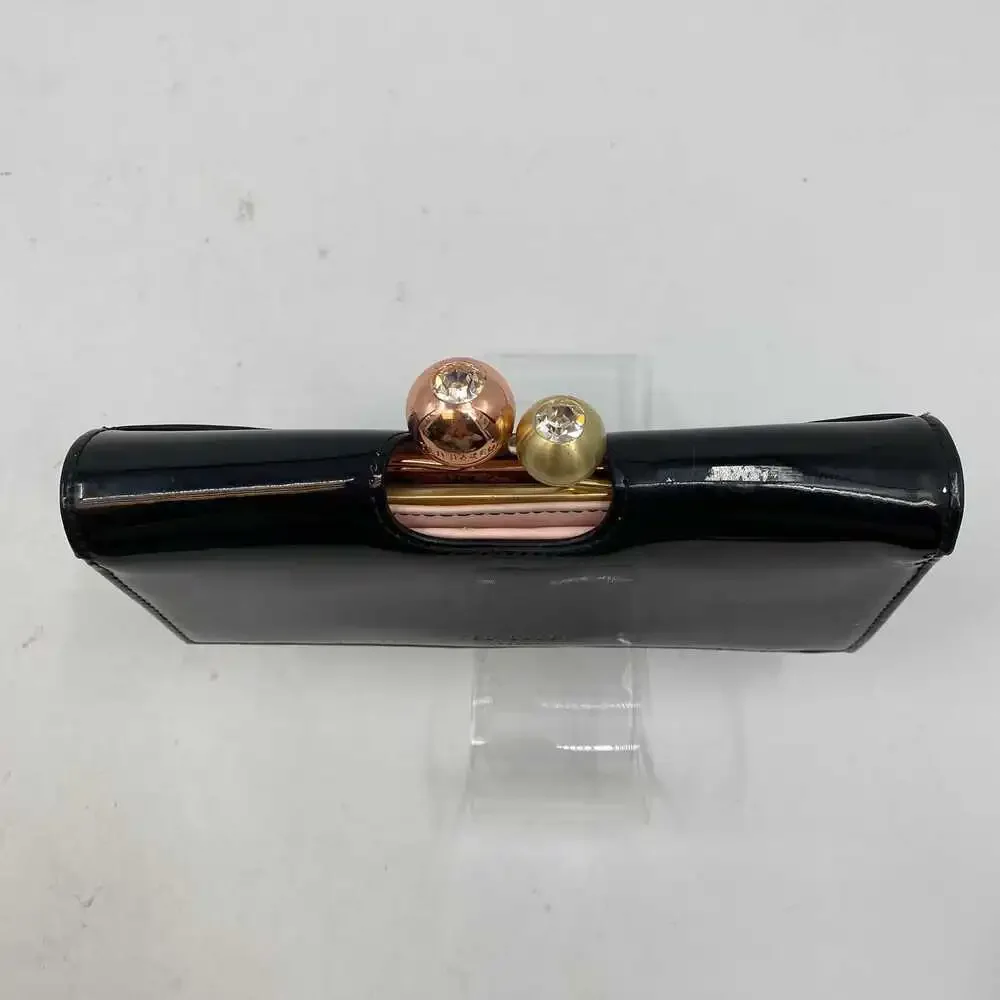 Ted Baker Black Patent Leather Clutch Wallet | Classic Style